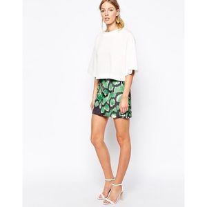 French Connection Mini Skirt in Moth Pony Print